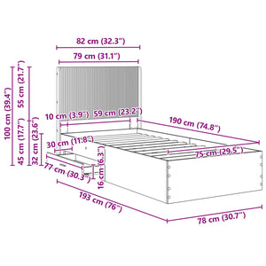 Καλάθι με αποθήκη και κεφαλάρι Μαύρο 75 x 190 cm - Pakobazaar