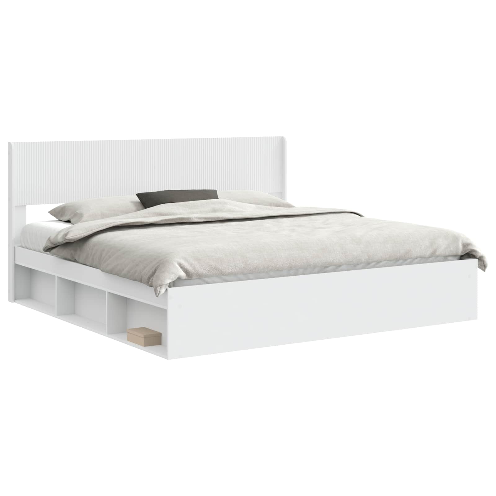 Καλάθι με αποθήκη και κεφαλάρι Λευκό 180 x 200 cm - Pakobazaar