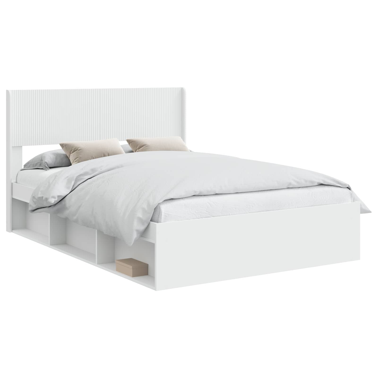 Καλάθι με αποθήκη και κεφαλάρι Λευκό 150 x 200 cm