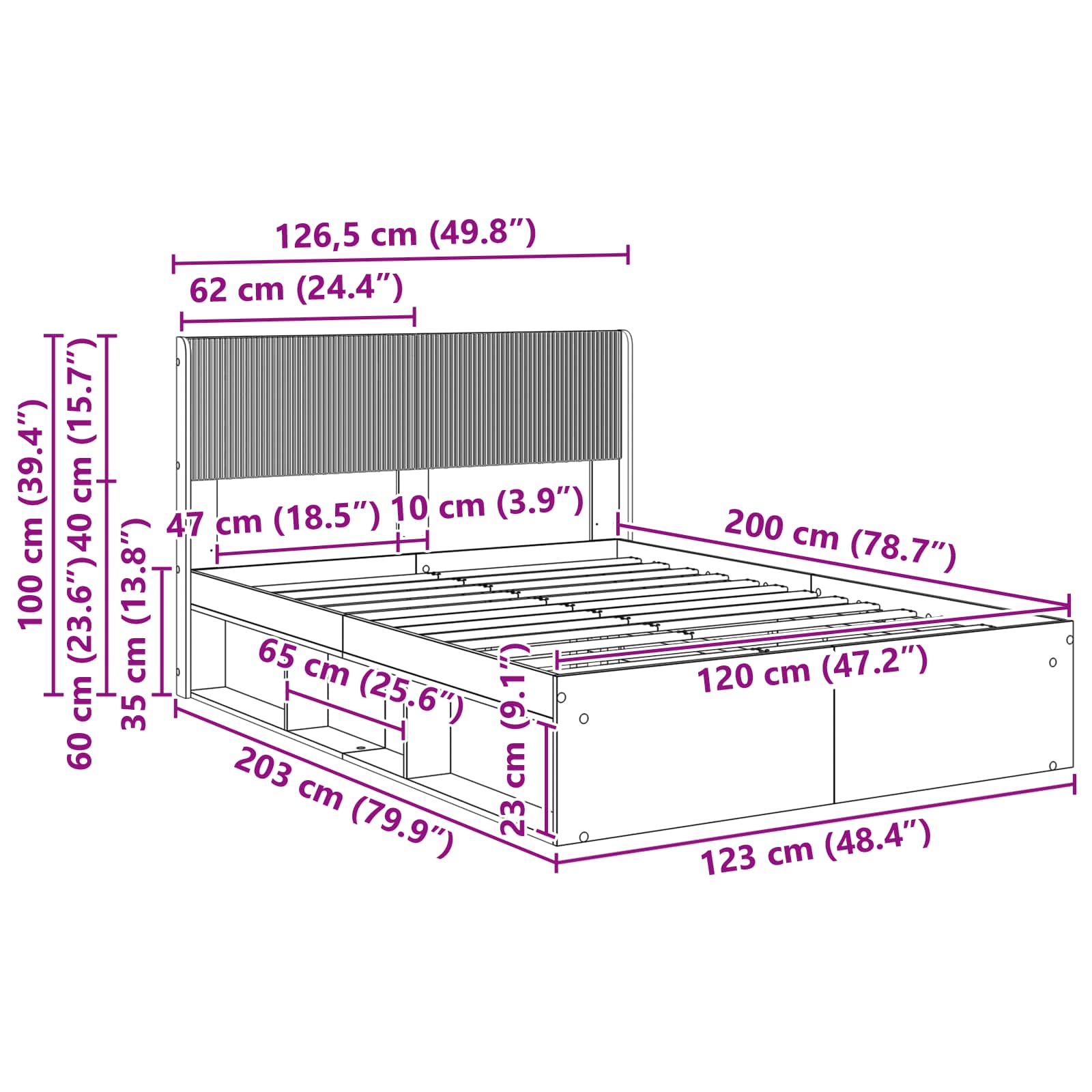 Καλάθι με αποθήκη και κεφαλάρι Γκρι Sonoma 120 x 200 cm - Pakobazaar