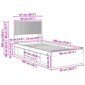 Καλάθι με αποθήκη και κεφαλάρι Λευκό 90 x 200 cm - Pakobazaar