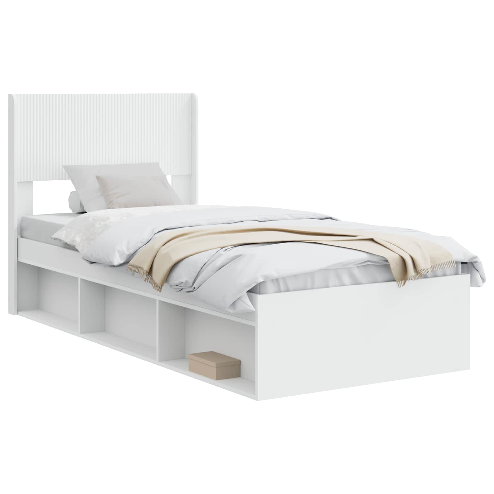 Καλάθι με αποθήκη και κεφαλάρι Λευκό 75 x 190 cm - Pakobazaar