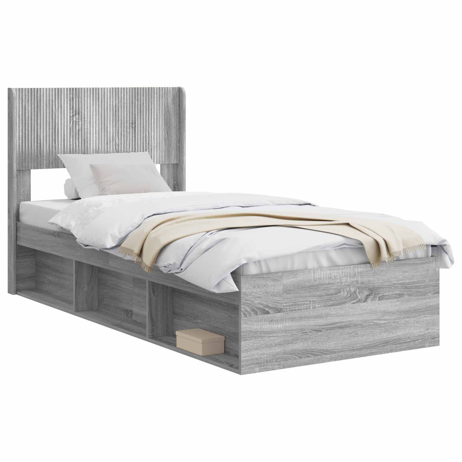 Καλάθι με αποθήκη και κεφαλάρι Γκρι Sonoma 75 x 190 cm - Pakobazaar