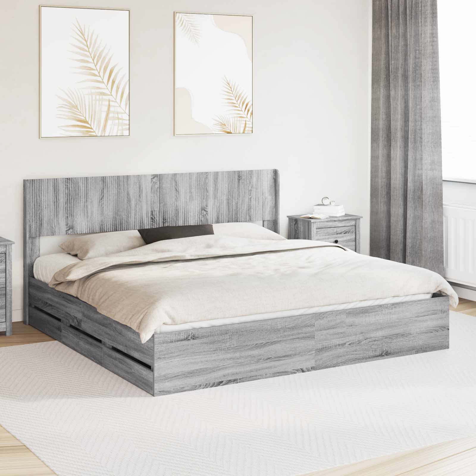 Καλάθι με αποθήκη και κεφαλάρι Γκρι Sonoma 200 x 200 cm - Pakobazaar