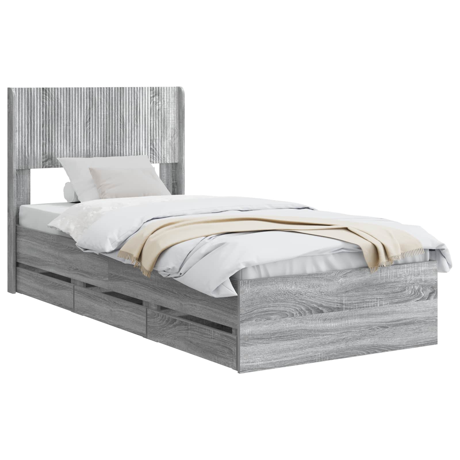 Καλάθι με αποθήκη και κεφαλάρι Γκρι Sonoma 75 x 190 cm
