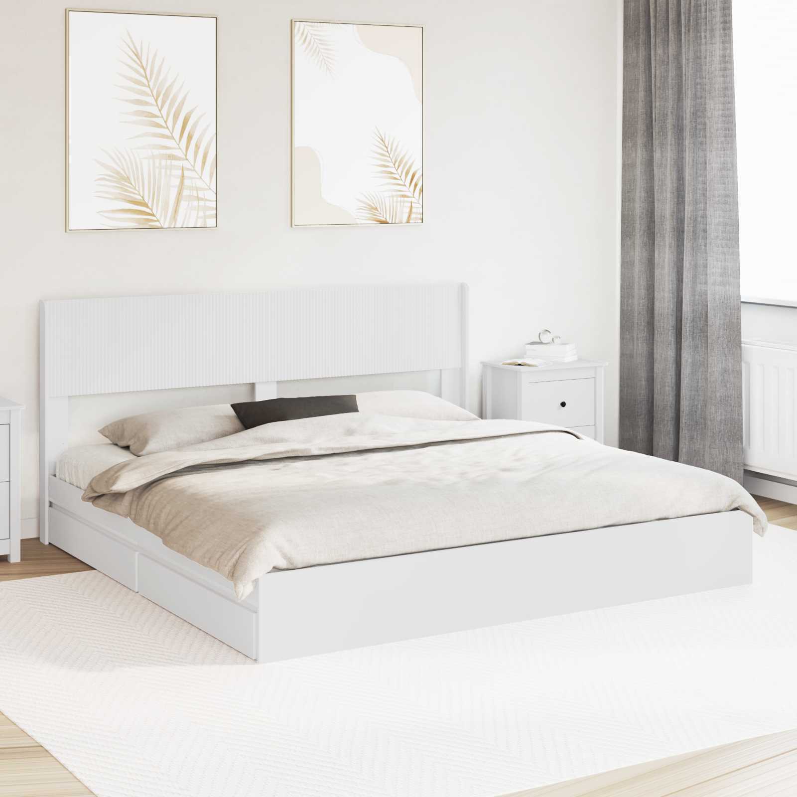 Καλάθι με αποθήκη και κεφαλάρι Λευκό 180 x 200 cm - Pakobazaar