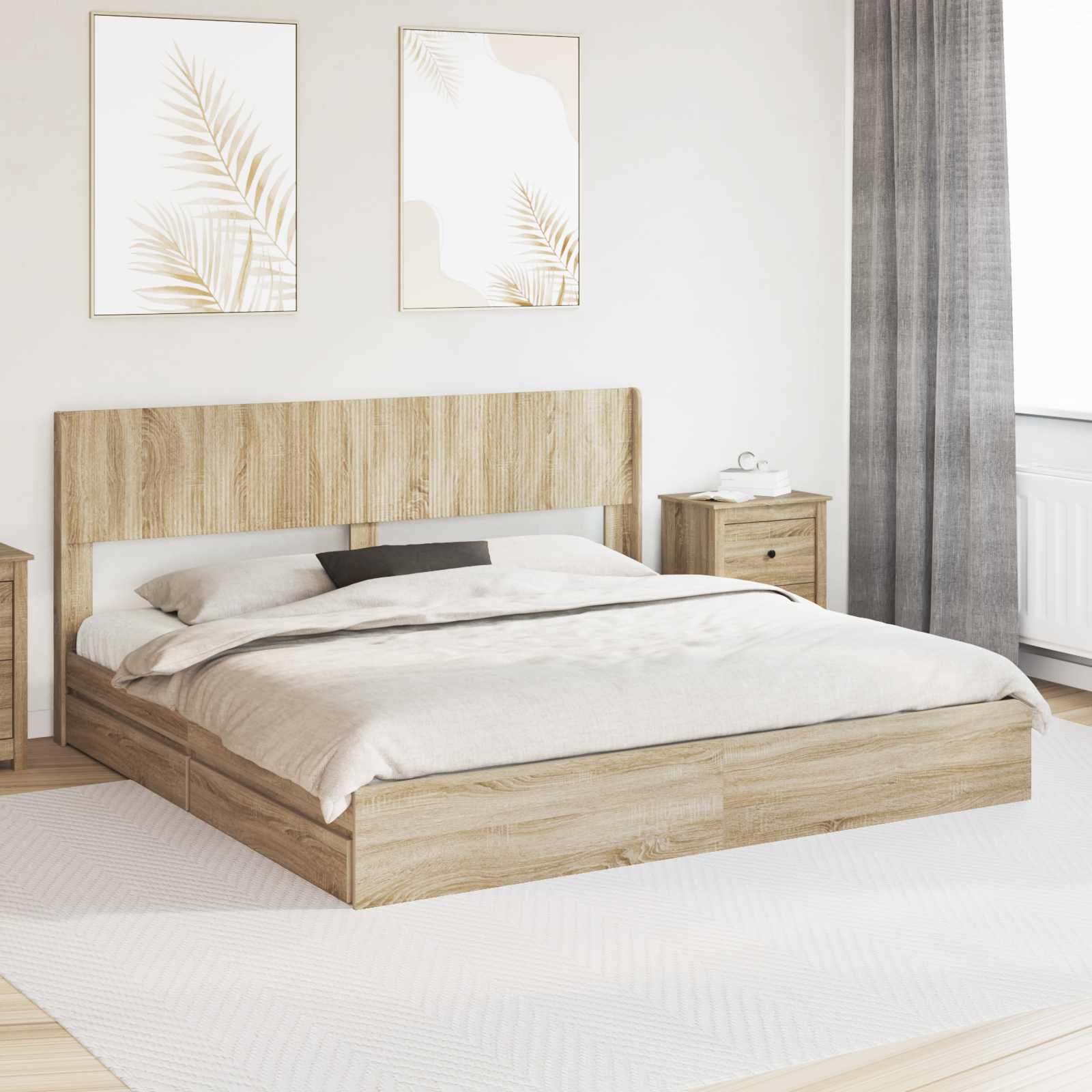 Καλάθι με αποθήκη και κεφαλάρι Sonoma Δρυς 180 x 200 cm - Pakobazaar