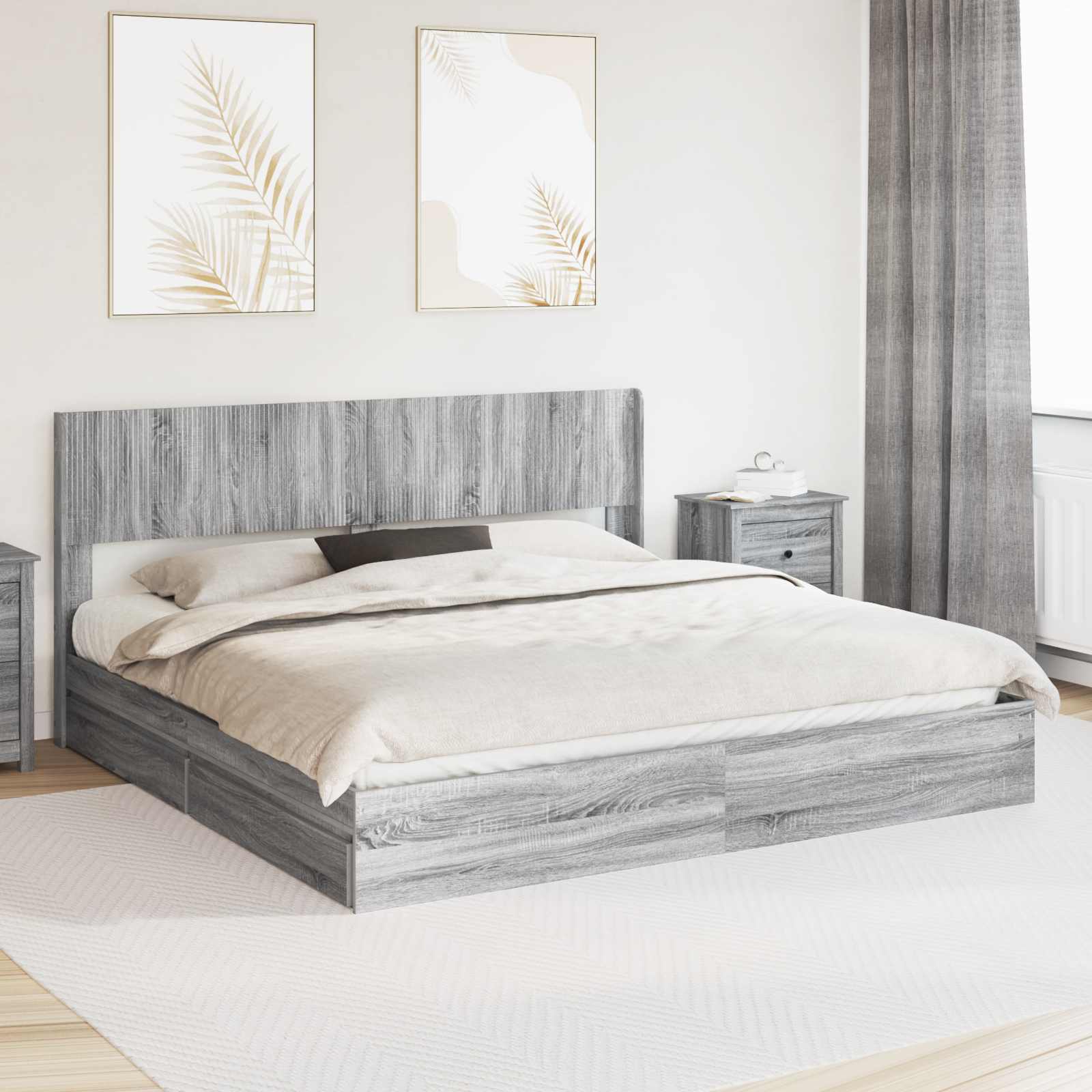 Καλάθι με αποθήκη και κεφαλάρι Γκρι Sonoma 180 x 200 cm - Pakobazaar