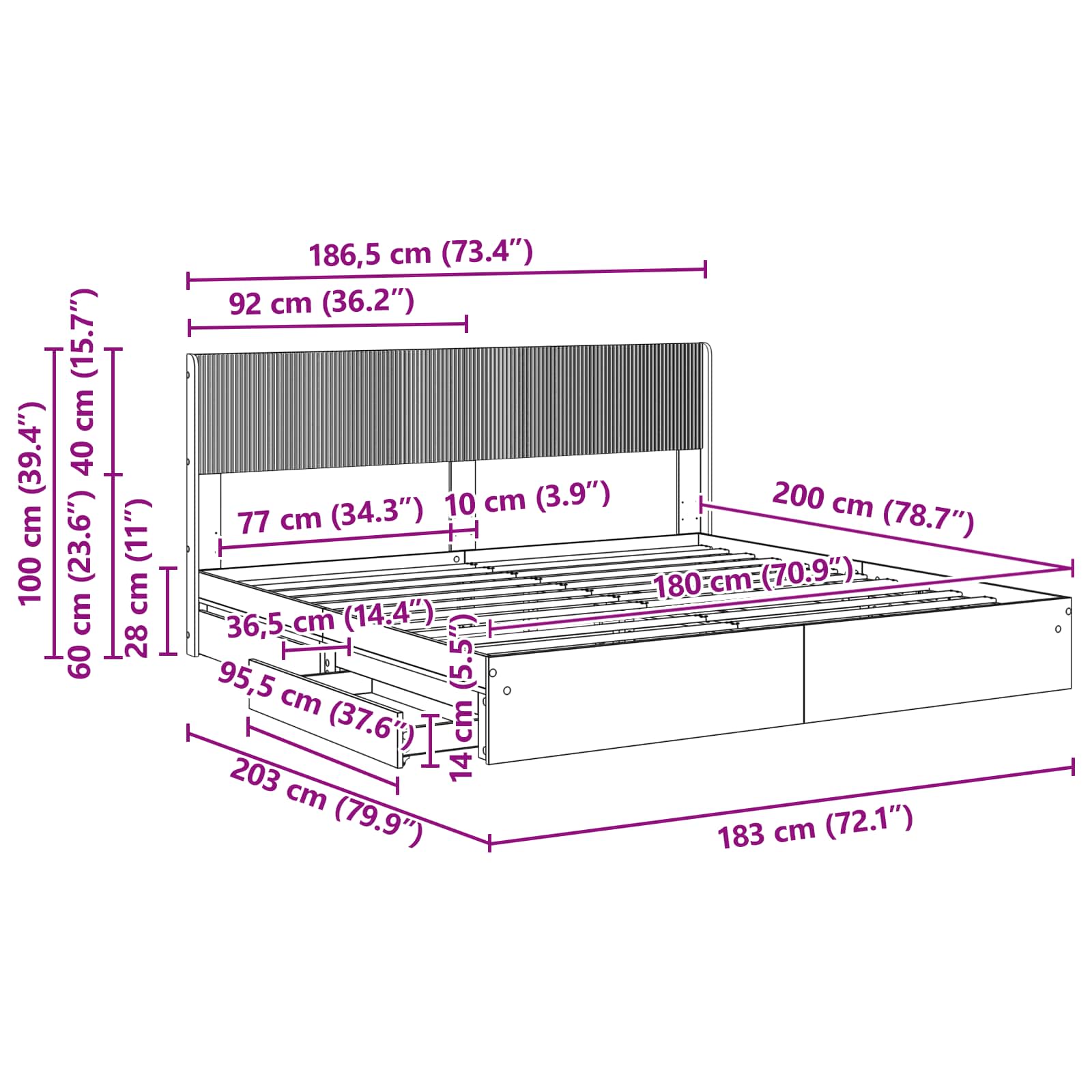 Καλάθι με αποθήκη και κεφαλάρι Γκρι Sonoma 180 x 200 cm - Pakobazaar