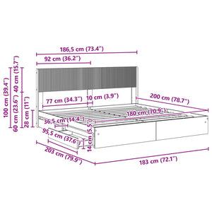 Καλάθι με αποθήκη και κεφαλάρι Γκρι Sonoma 180 x 200 cm - Pakobazaar