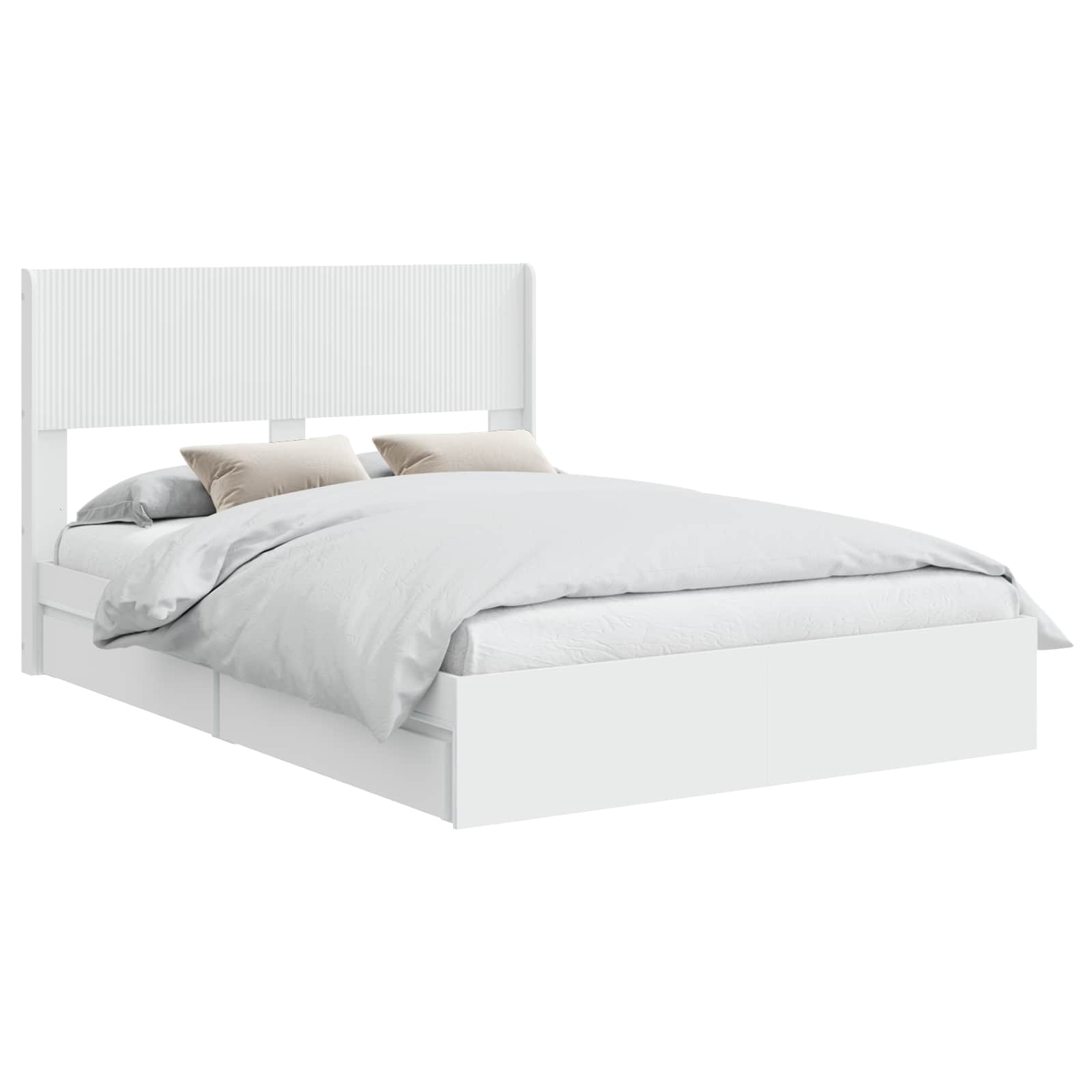 Καλάθι με αποθήκη και κεφαλάρι Λευκό 160 x 200 cm - Pakobazaar