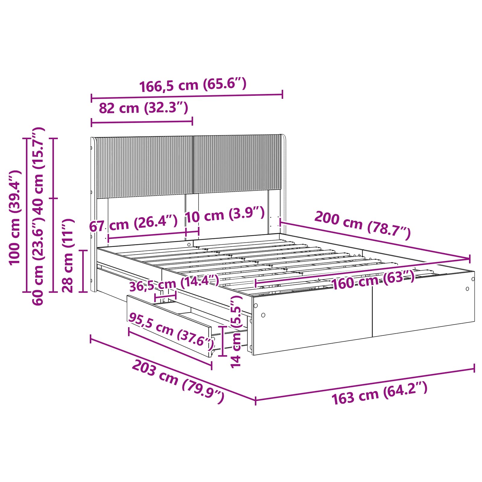 Καλάθι με αποθήκη και κεφαλάρι Γκρι Sonoma 160 x 200 cm - Pakobazaar