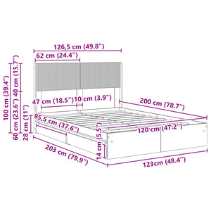 Καλάθι με αποθήκη και κεφαλάρι Sonoma Δρυς 120 x 200 cm - Pakobazaar