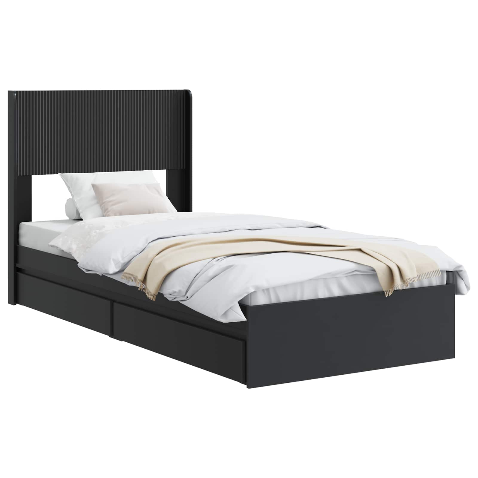 Καλάθι με αποθήκη και κεφαλάρι Μαύρο 75 x 190 cm - Pakobazaar