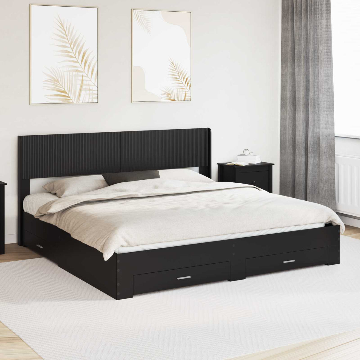 Καλάθι με αποθήκη και κεφαλάρι Μαύρο 200 x 200 cm - Pakobazaar