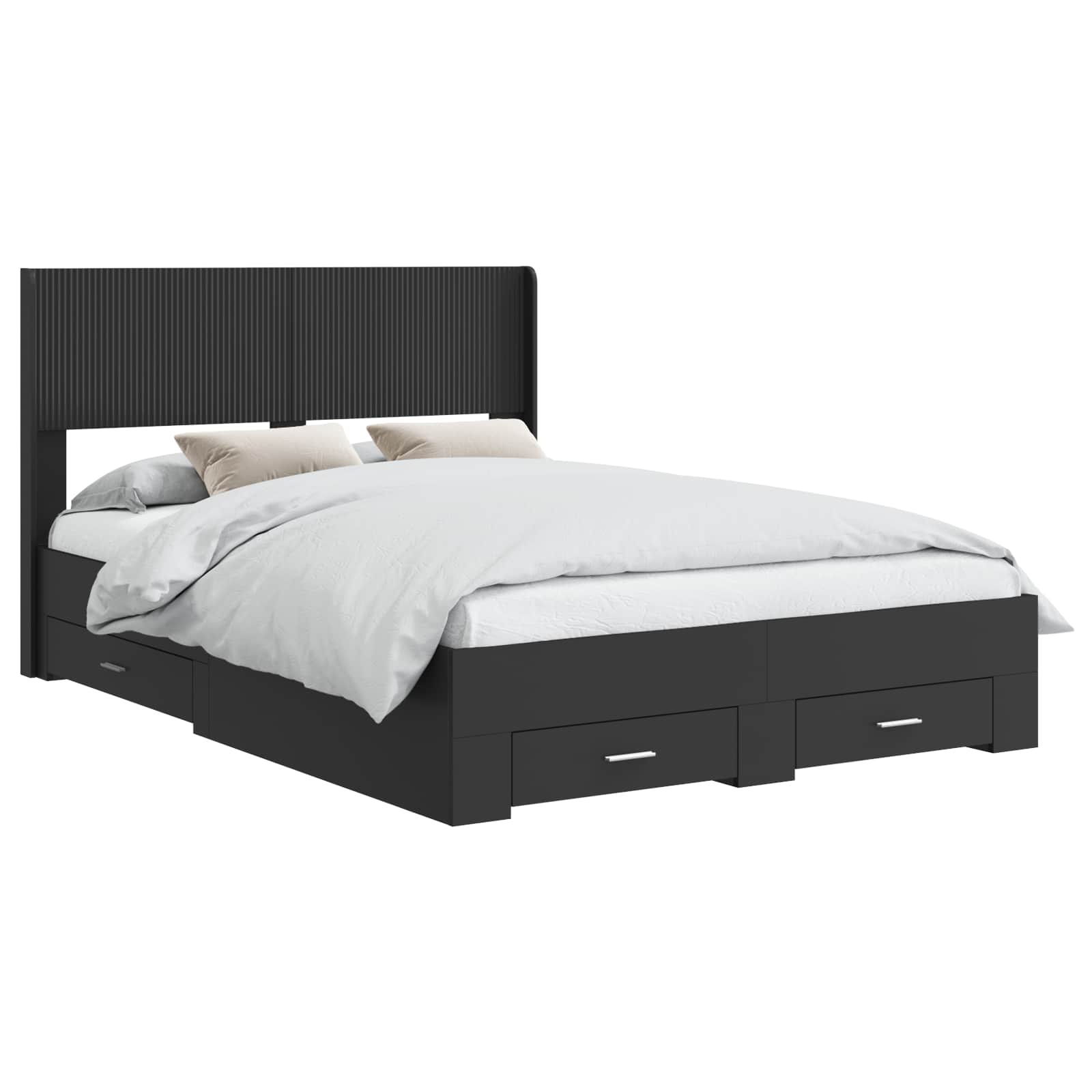 Καλάθι με αποθήκη και κεφαλάρι Μαύρο 135 x 190 cm - Pakobazaar
