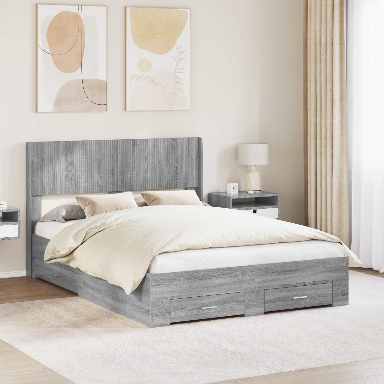 Καλάθι με αποθήκη και κεφαλάρι Γκρι Sonoma 135 x 190 cm