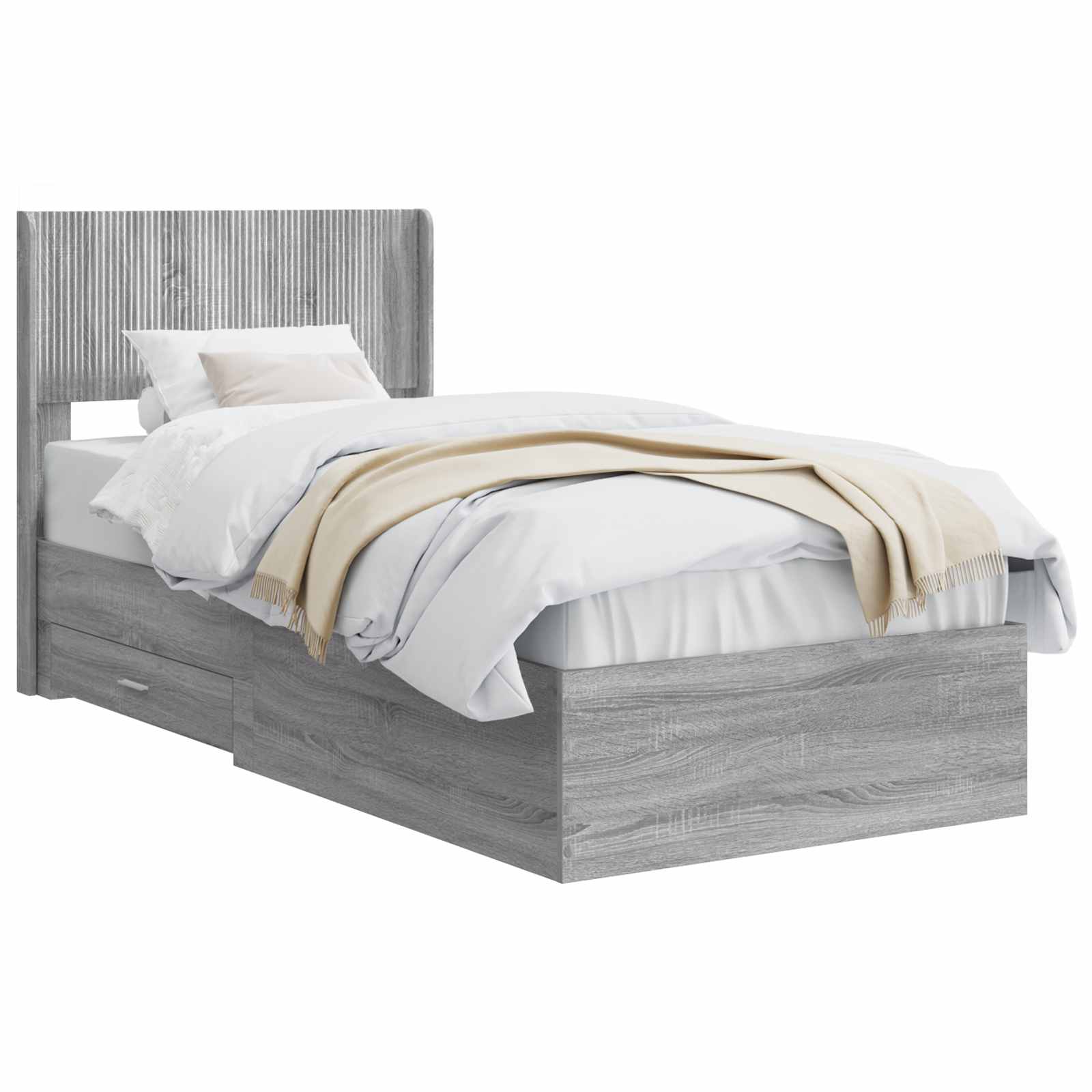 Καλάθι με αποθήκη και κεφαλάρι Γκρι Sonoma 100 x 200 cm - Pakobazaar