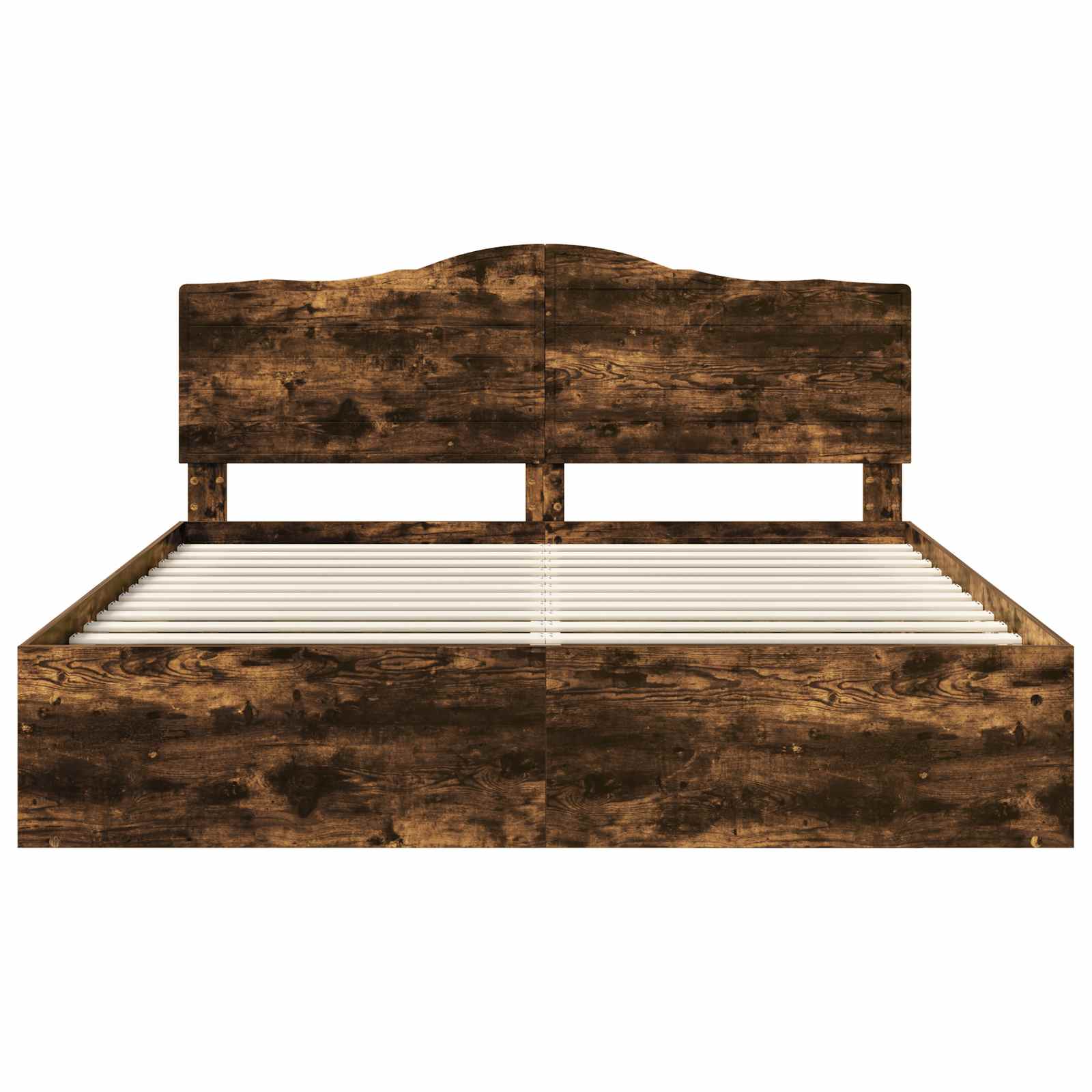 Σκελετός Κρεβατιού με κεφαλάρι Καπνιστό Δρύς 200 x 200 cm