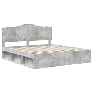 Σκελετός Κρεβατιού Σκυρόδεμα 180 x 200 cm Στερεά ξυλεία πεύκου