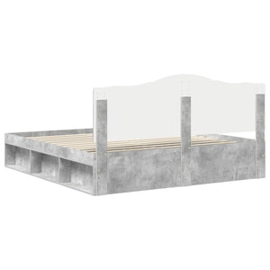 Σκελετός Κρεβατιού Σκυρόδεμα 180 x 200 cm Στερεά ξυλεία πεύκου