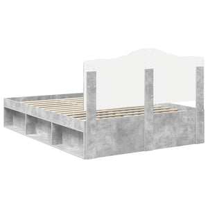 Σκελετός Κρεβατιού Σκυρόδεμα 160 x 200 cm Στερεά ξυλεία πεύκου