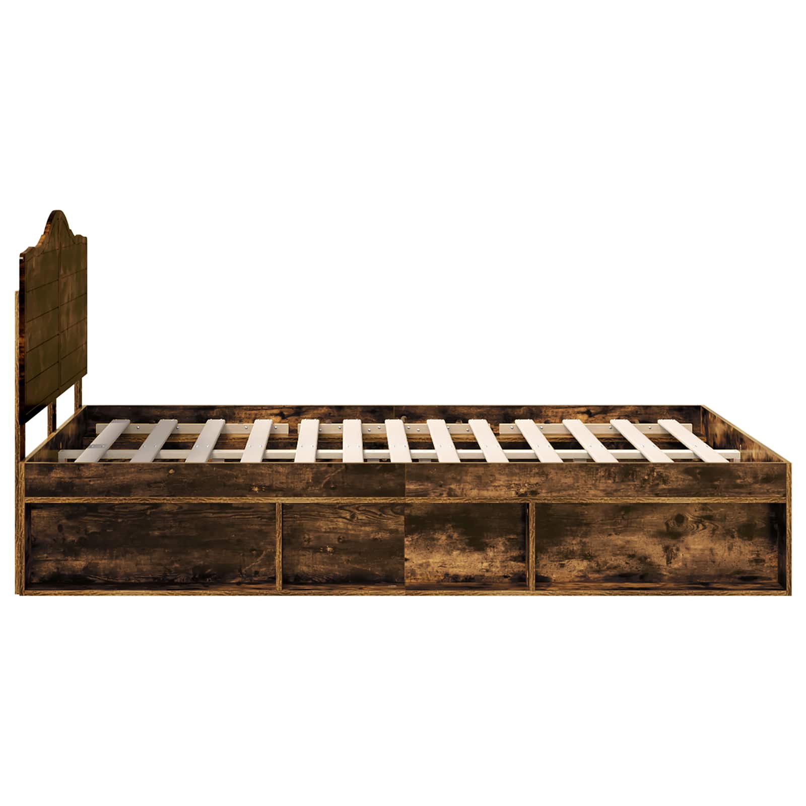 Σκελετός Κρεβατιού με κεφαλάρι Καπνιστό Δρύς 160 x 200 cm