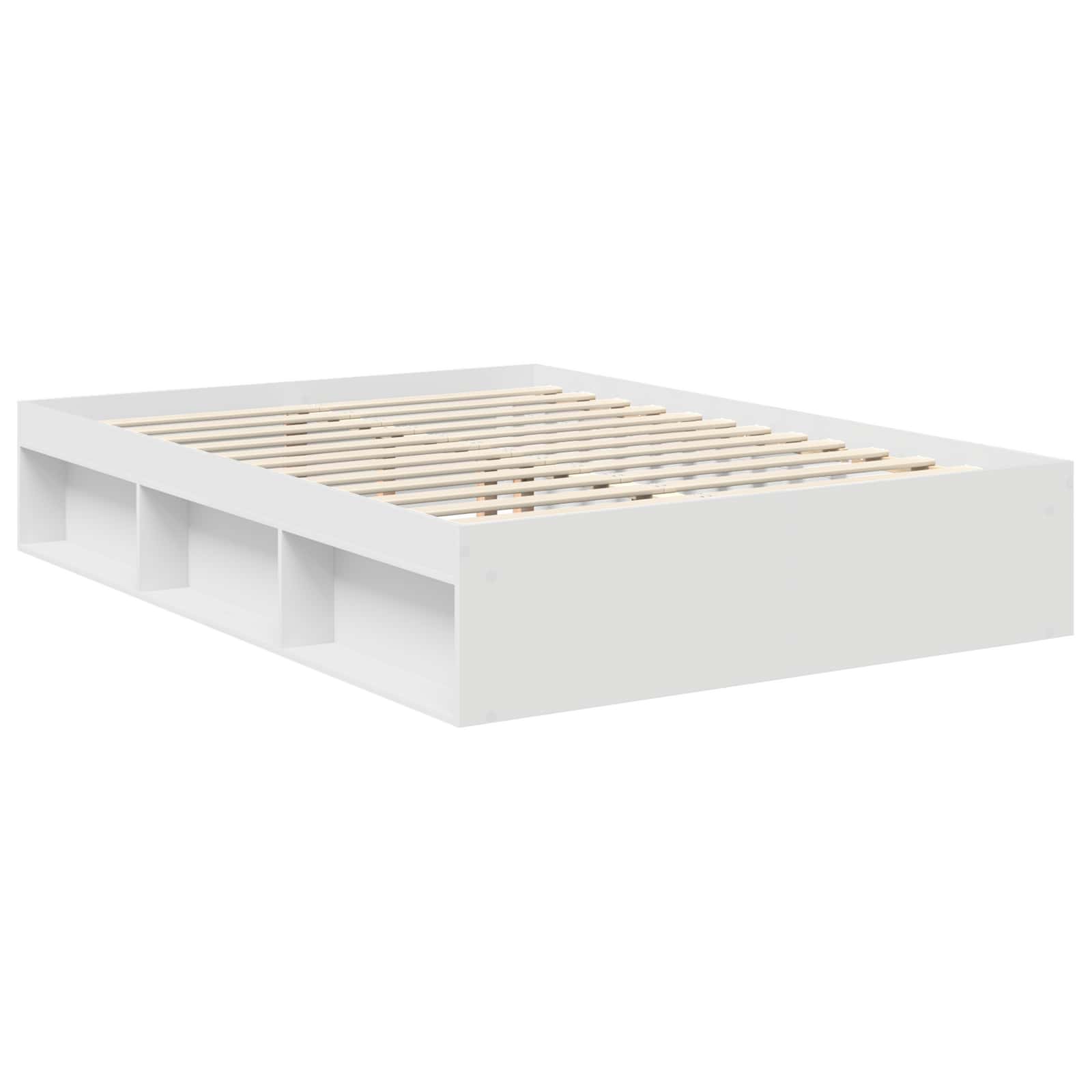 Σκελετός Κρεβατιού Λευκό 140 x 200 cm Στερεά ξυλεία πεύκου
