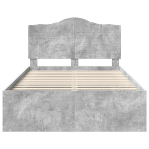 Σκελετός Κρεβατιού Σκυρόδεμα 120 x 200 cm Στερεά ξυλεία πεύκου