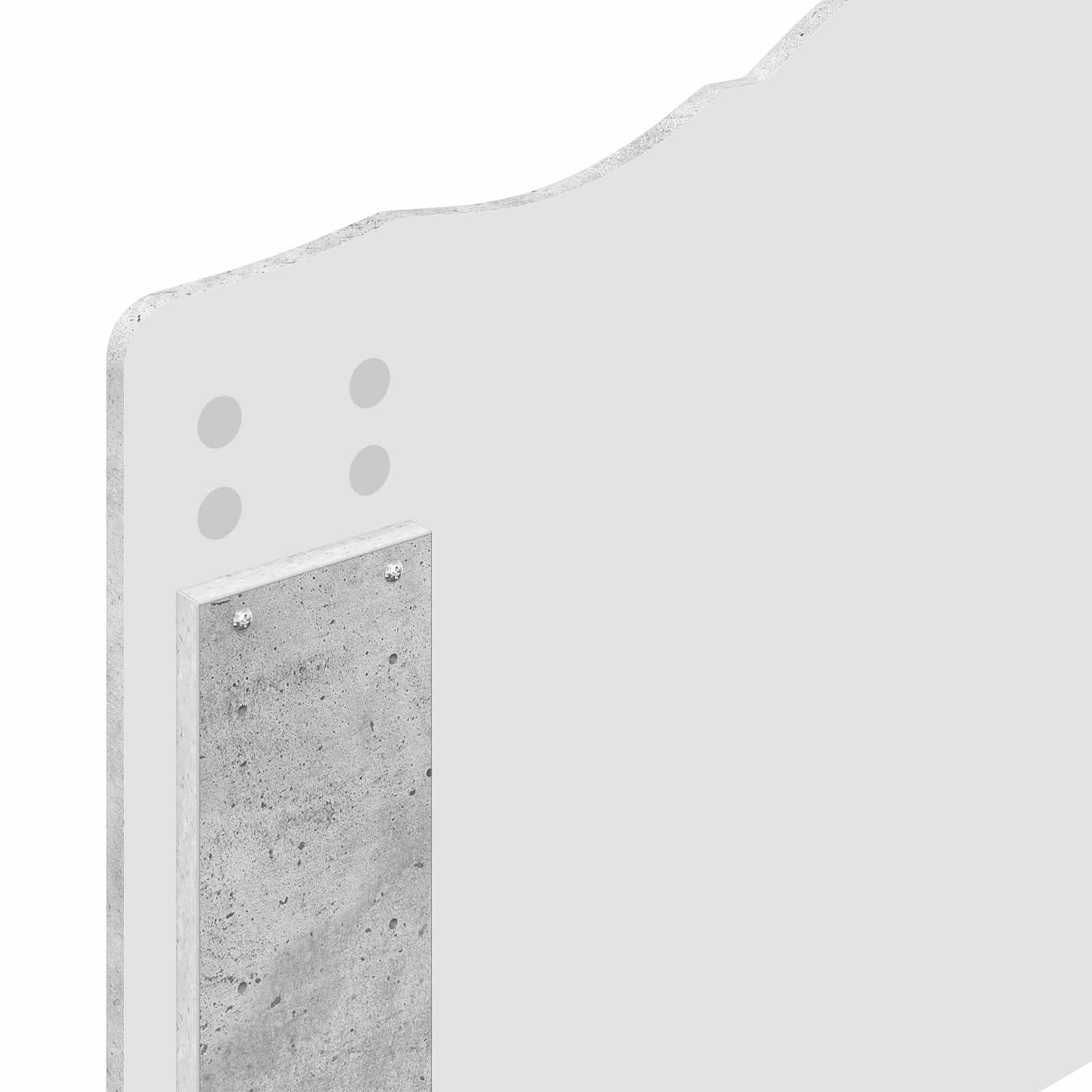 Σκελετός Κρεβατιού Σκυρόδεμα 90 x 200 cm Στερεά ξυλεία πεύκου