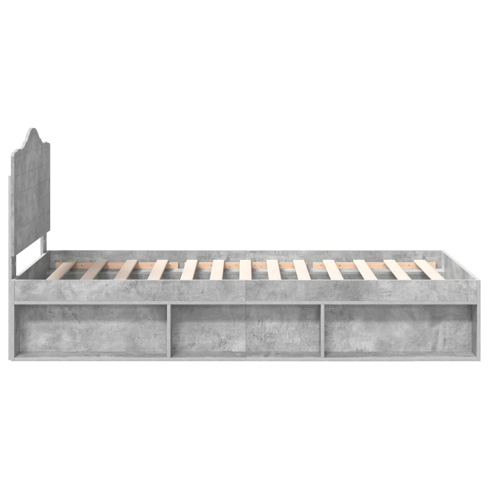 Σκελετός Κρεβατιού Σκυρόδεμα 90 x 200 cm Στερεά ξυλεία πεύκου