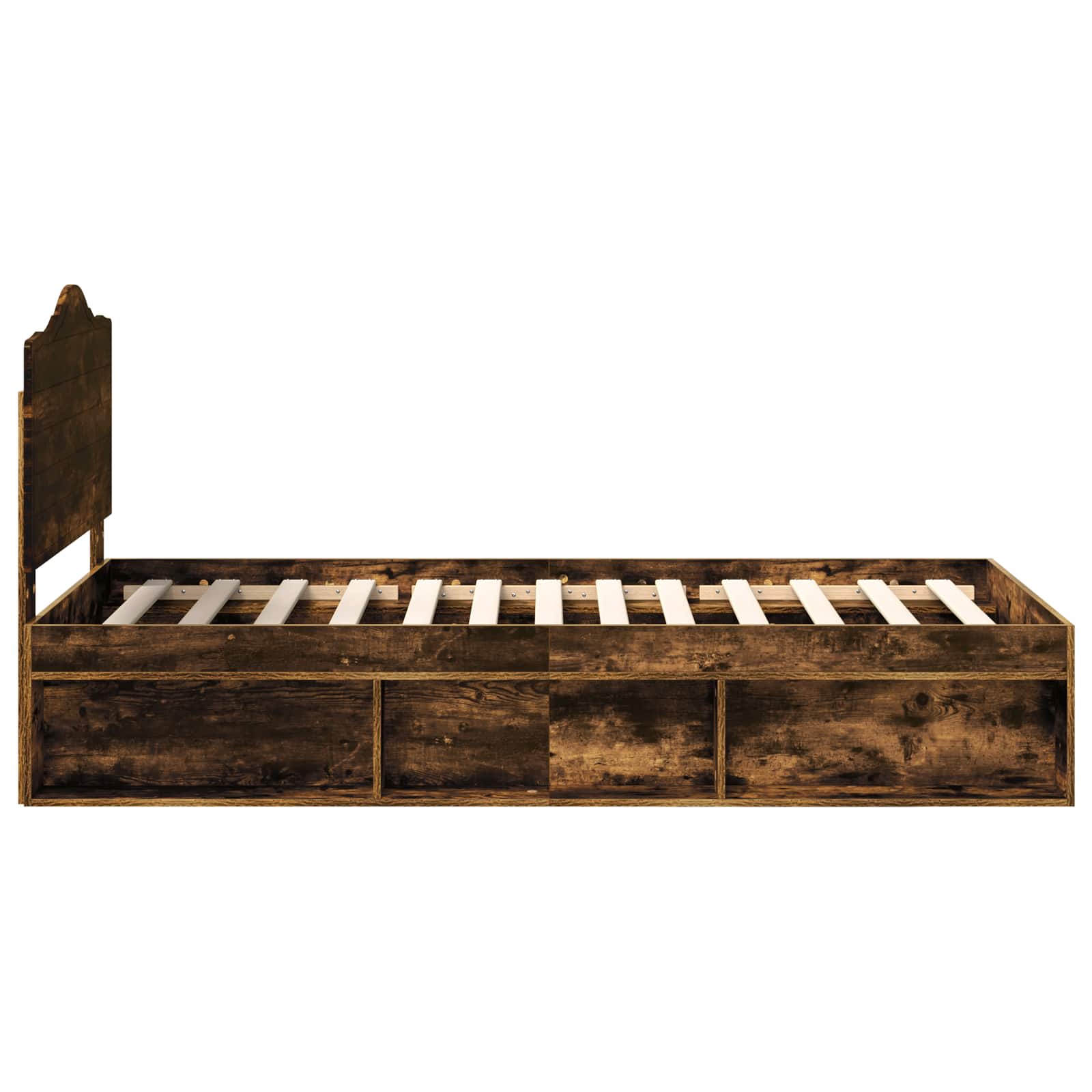 Σκελετός Κρεβατιού με κεφαλάρι Καπνιστό Δρύς 90 x 200 cm