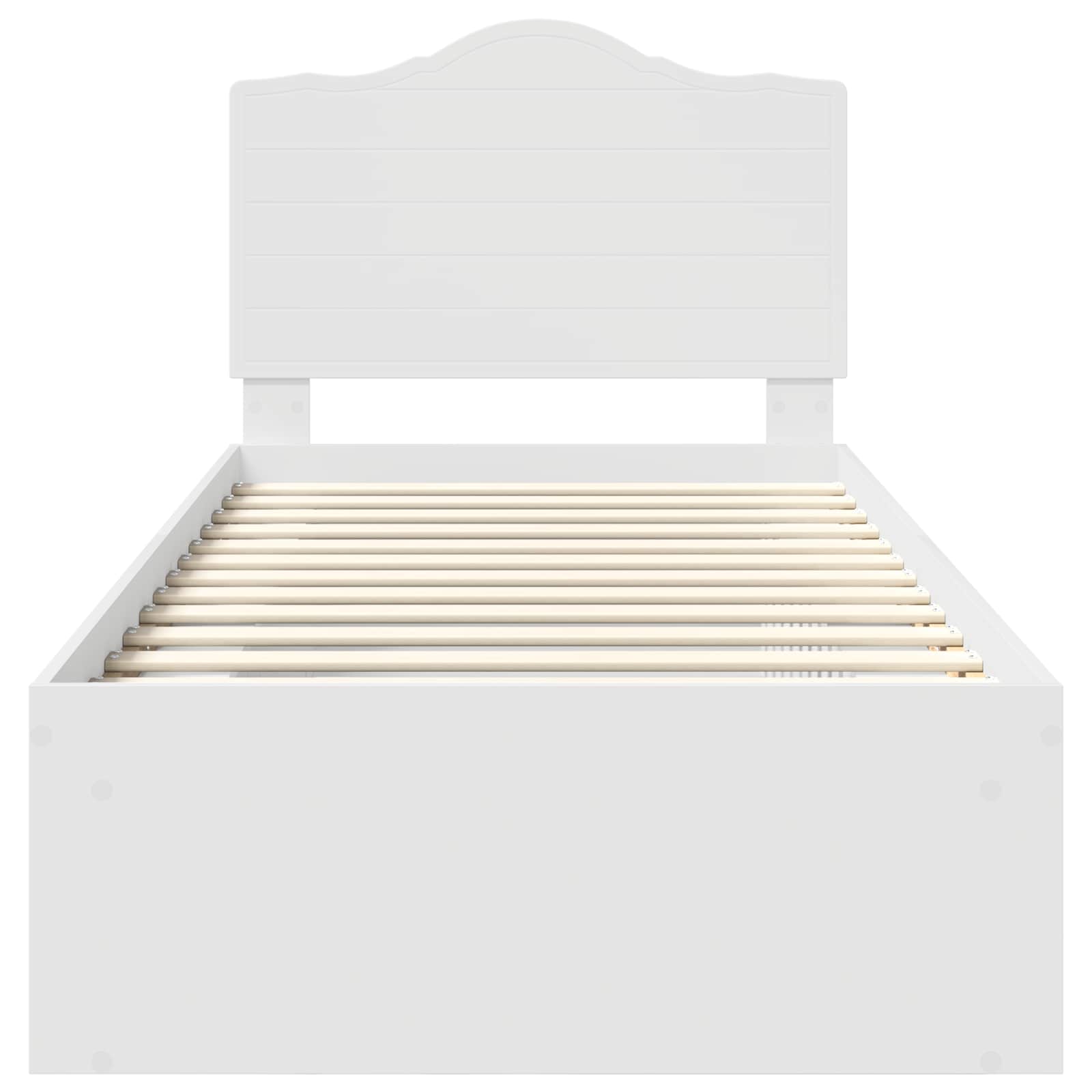 Σκελετός Κρεβατιού Λευκό 90 x 190 cm Στερεά ξυλεία πεύκου