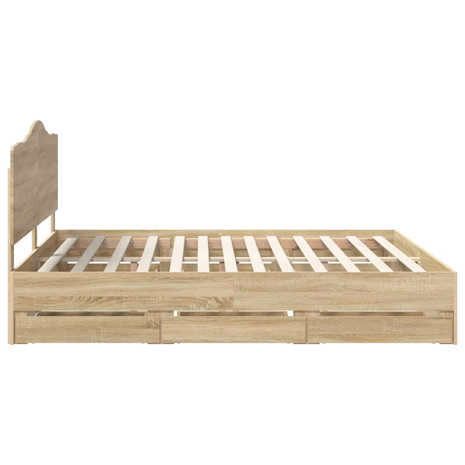 Σκελετός Κρεβατιού Δρύς Sonoma 200 x 200 cm Μηχανήματος Ξύλο