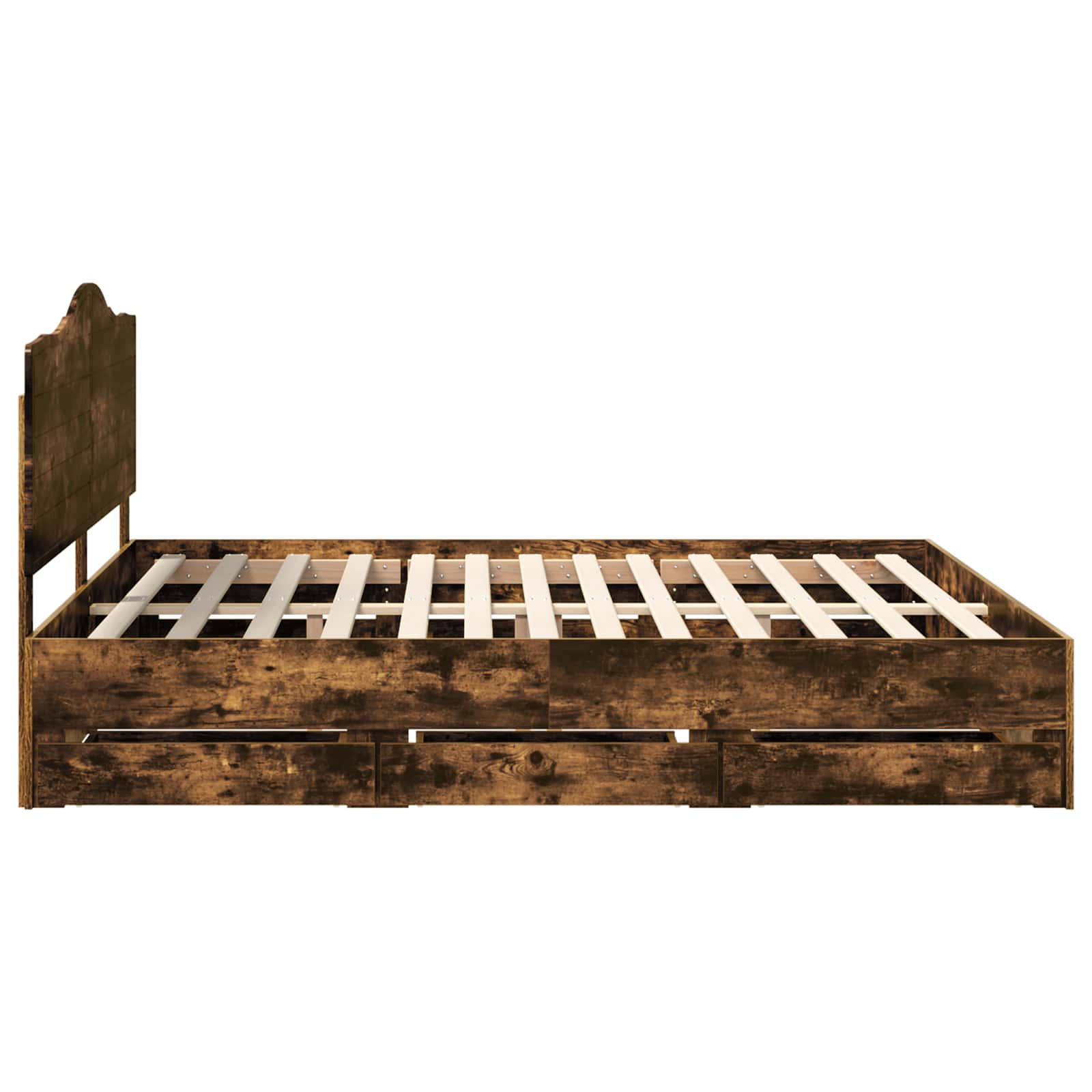 Σκελετός Κρεβατιού Καπνισμένο Ξύλο Δρυός 180 x 200 cm