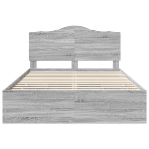 Σκελετός Κρεβατιού Γκρι Sonoma 140 x 200 cm Μηχανήματος Ξύλο