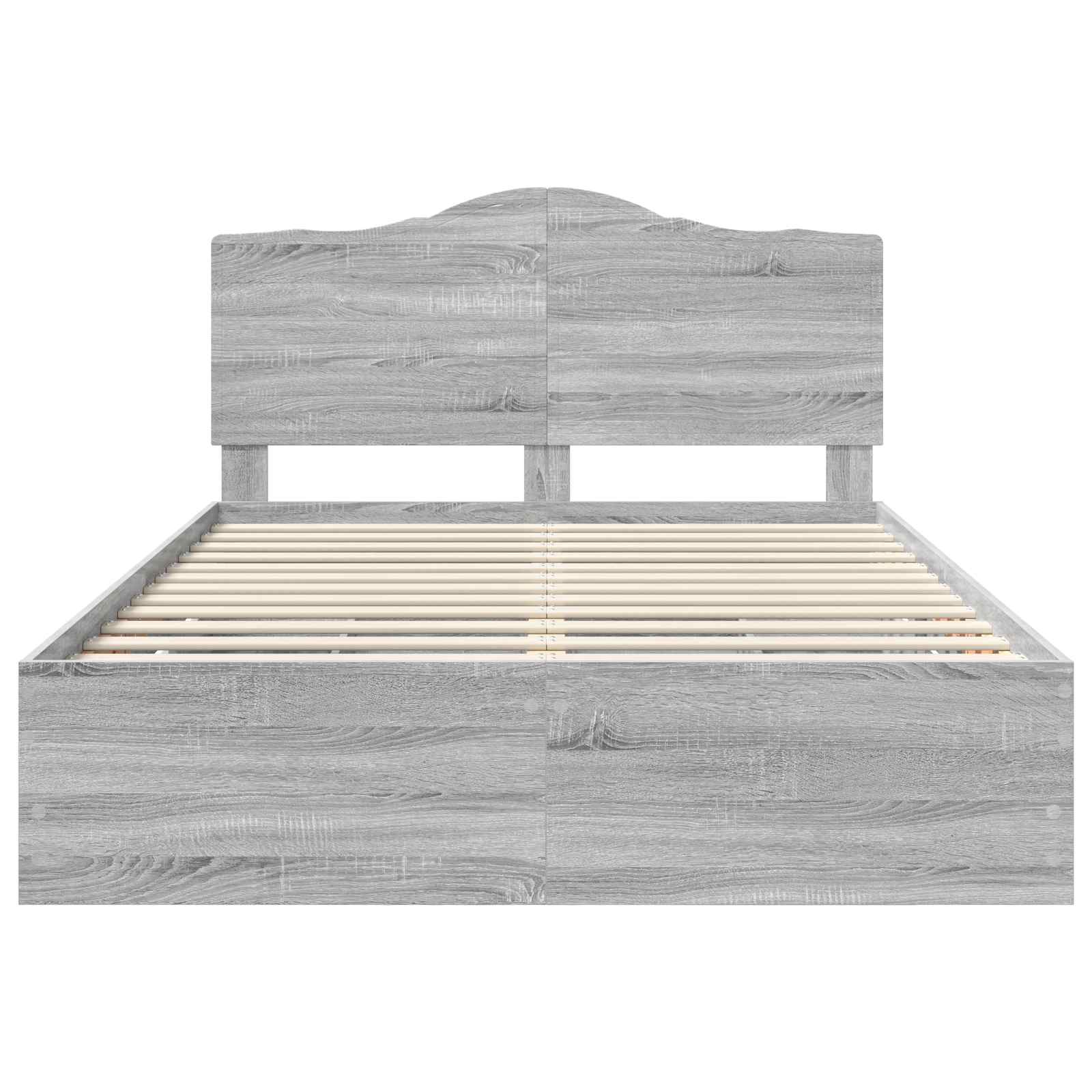 Σκελετός Κρεβατιού Γκρι Σονομά 140 x 190 cm Μηχανήματος Ξύλο