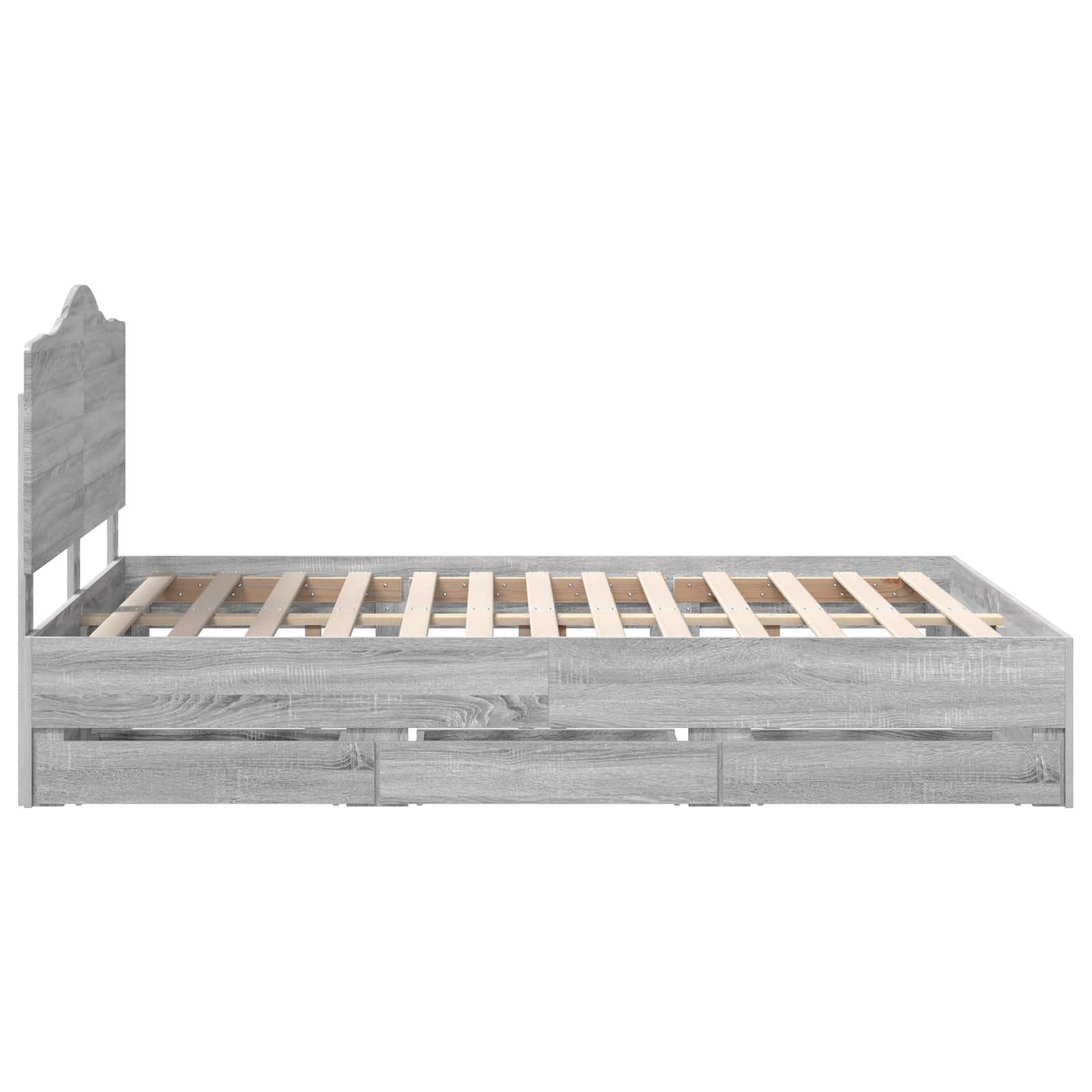 Σκελετός Κρεβατιού Γκρι Σονομά 140 x 190 cm Μηχανήματος Ξύλο