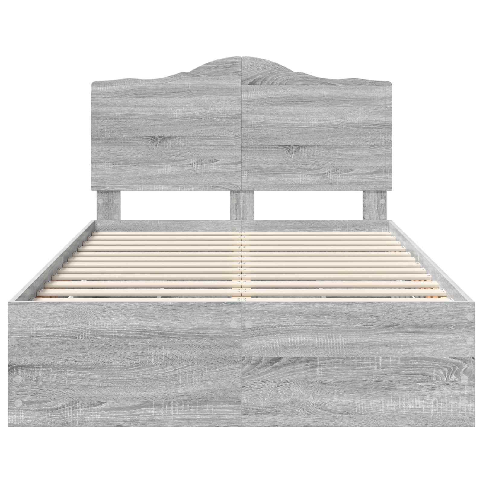 Σκελετός Κρεβατιού Γκρι Σονομά 135 x 190 cm Μηχανήματος Ξύλο
