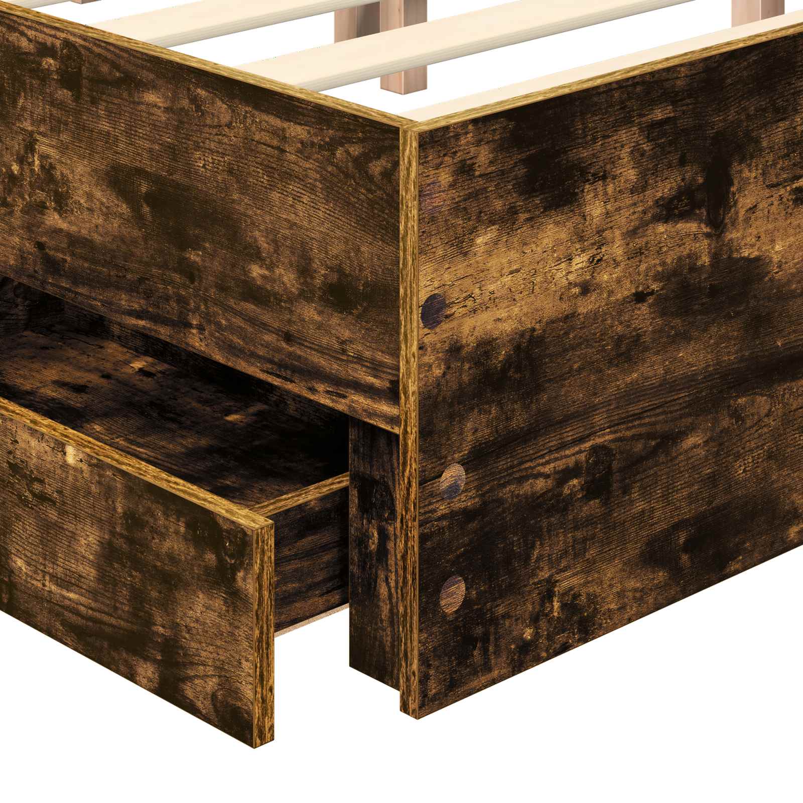 Σκελετός Κρεβατιού Καπνιστή Δρυς 120 x 190 cm Μηχανήματος Ξύλο