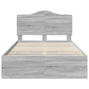 Σκελετός Κρεβατιού Γκρι Σονομά 120 x 190 cm Μηχανήματος Ξύλο