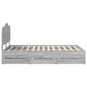 Σκελετός Κρεβατιού Γκρι Σονομά 120 x 190 cm Μηχανήματος Ξύλο