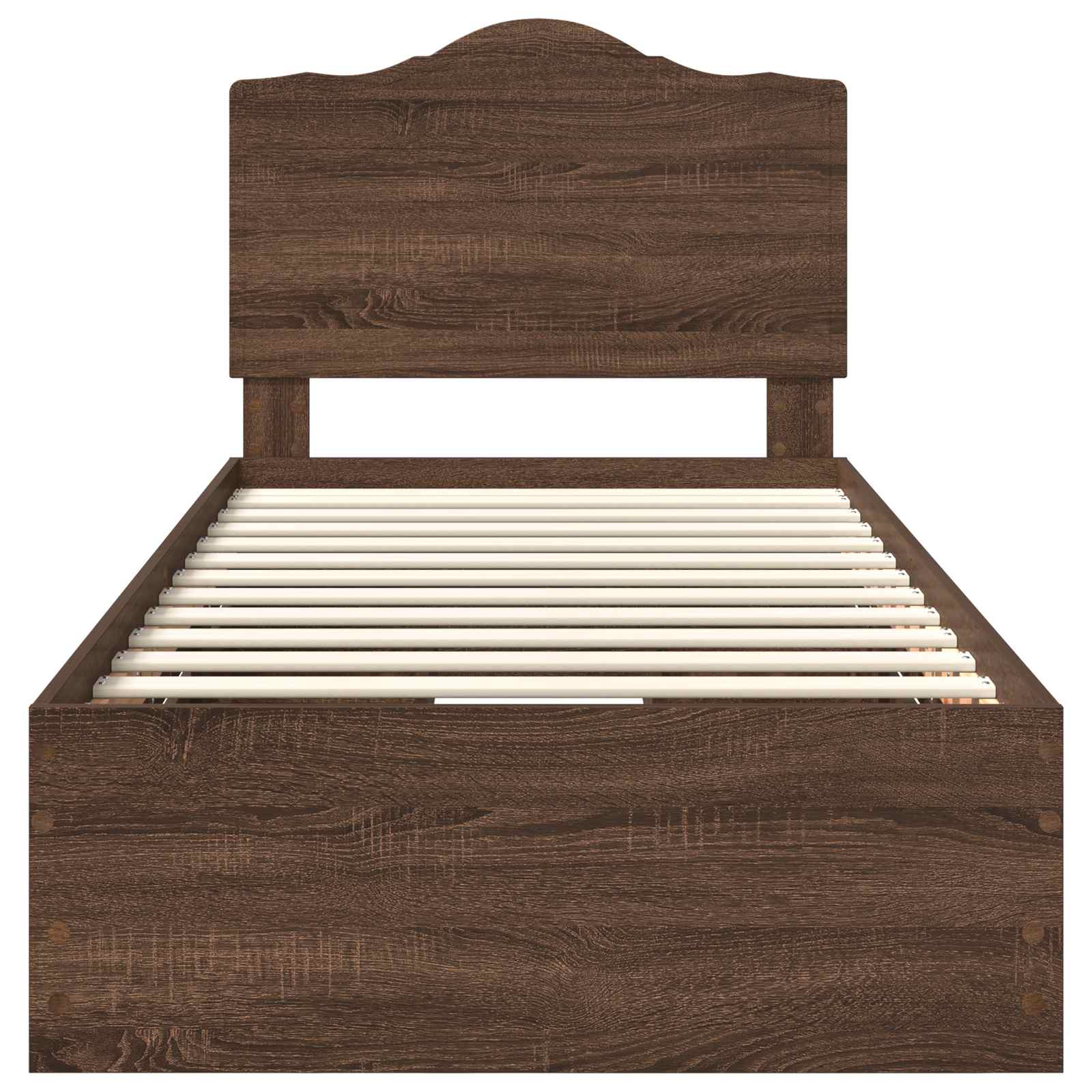 Σκελετός Κρεβατιού Καφέ δρυς 100 x 200 cm Μηχανήματος Ξύλο