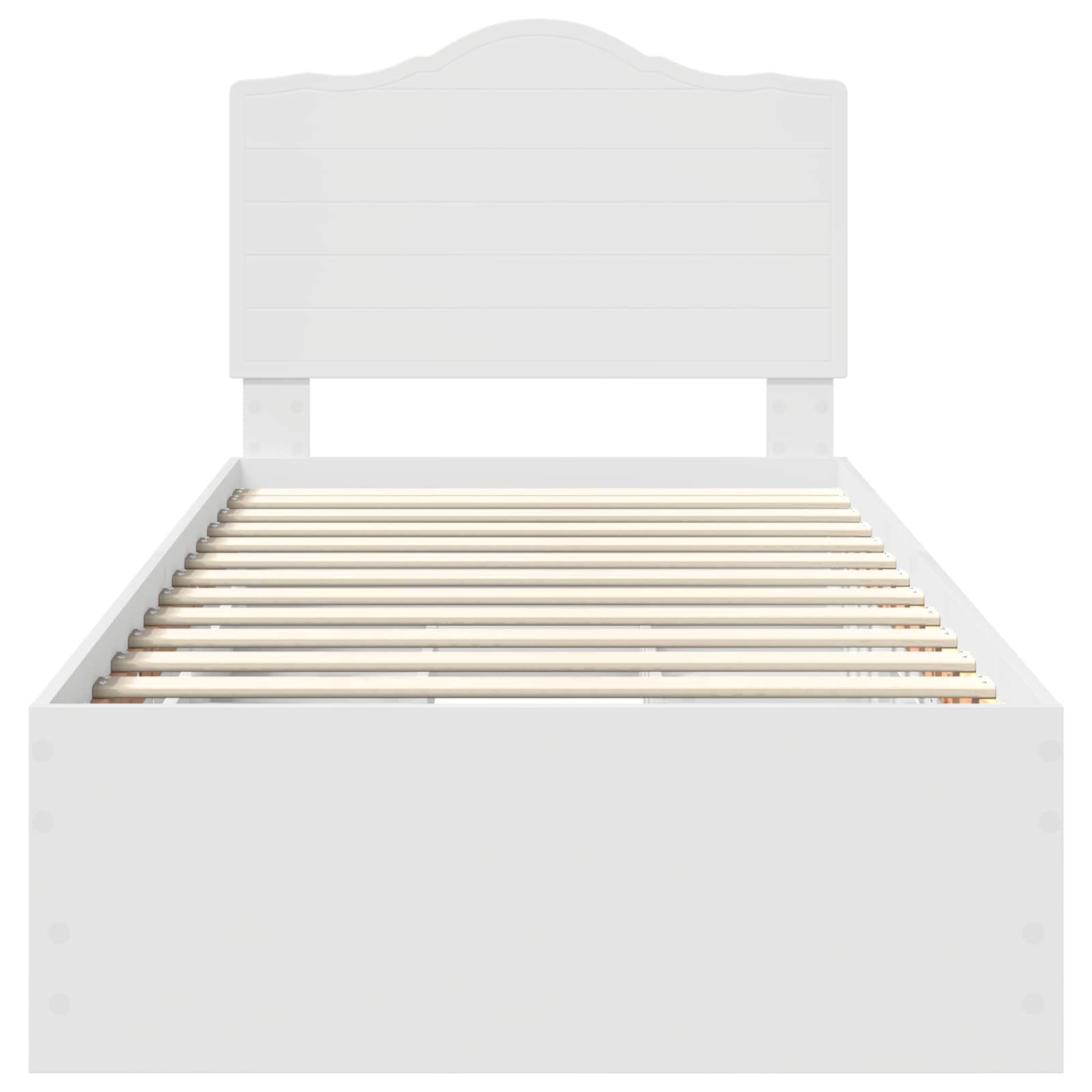 Σκελετός Κρεβατιού Λευκό 90 x 190 cm Μηχανήματος Ξύλο