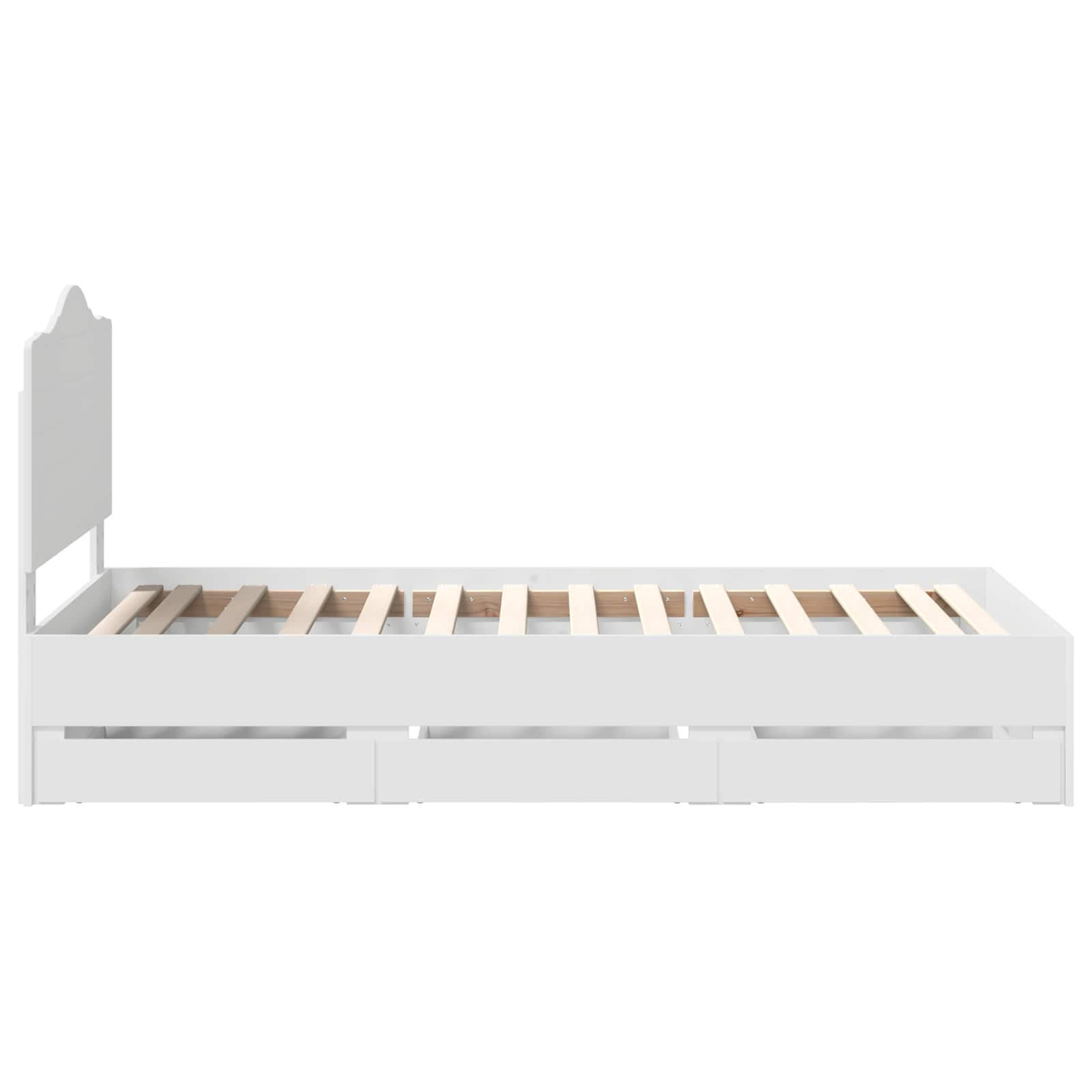 Σκελετός Κρεβατιού Λευκό 90 x 190 cm Μηχανήματος Ξύλο