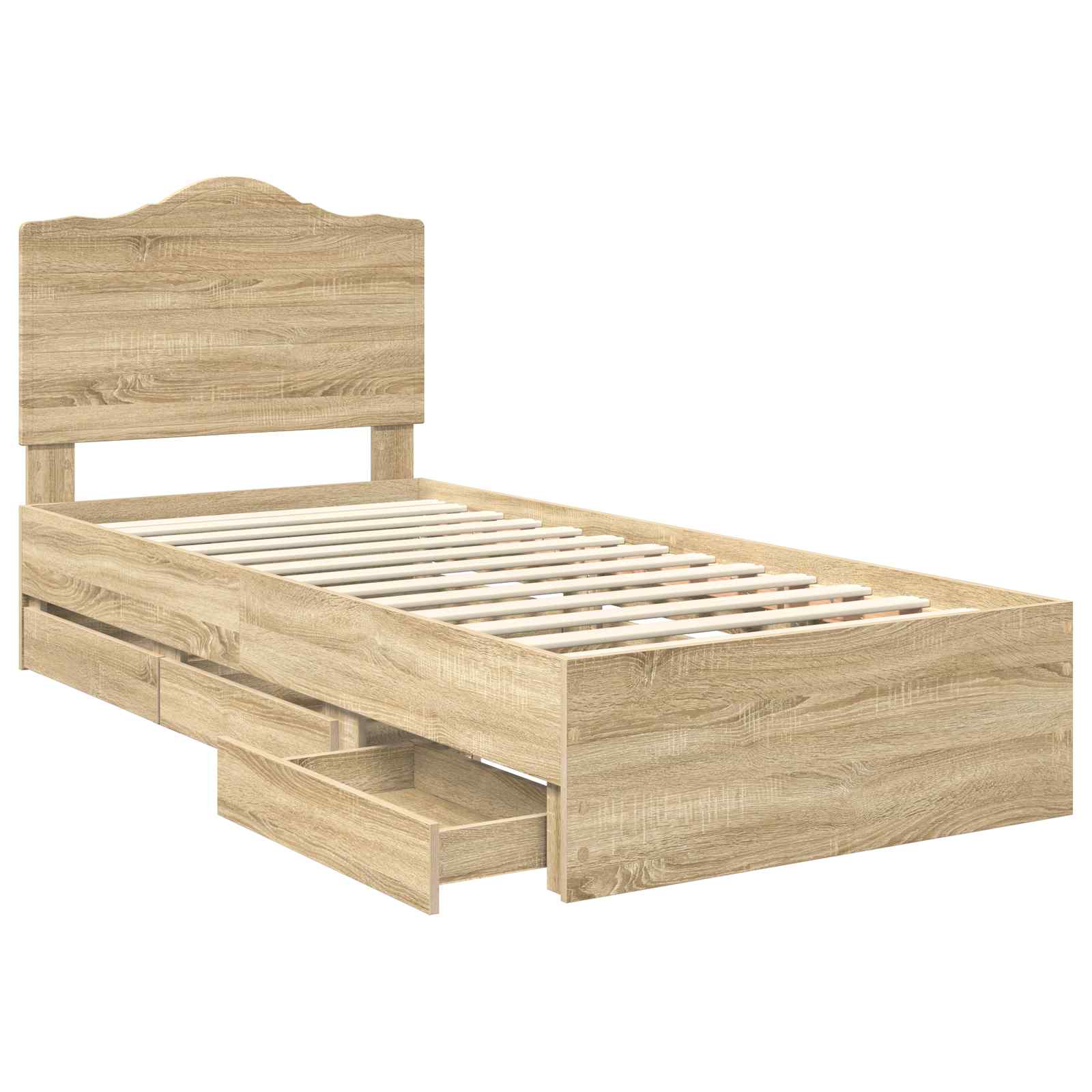 Σκελετός Κρεβατιού Δρύς Sonoma 90 x 200 cm Μηχανήματος Ξύλο