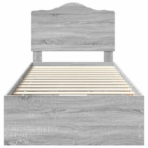 Σκελετός Κρεβατιού Γκρι Σονομά 90 x 190 cm Μηχανήματος Ξύλο