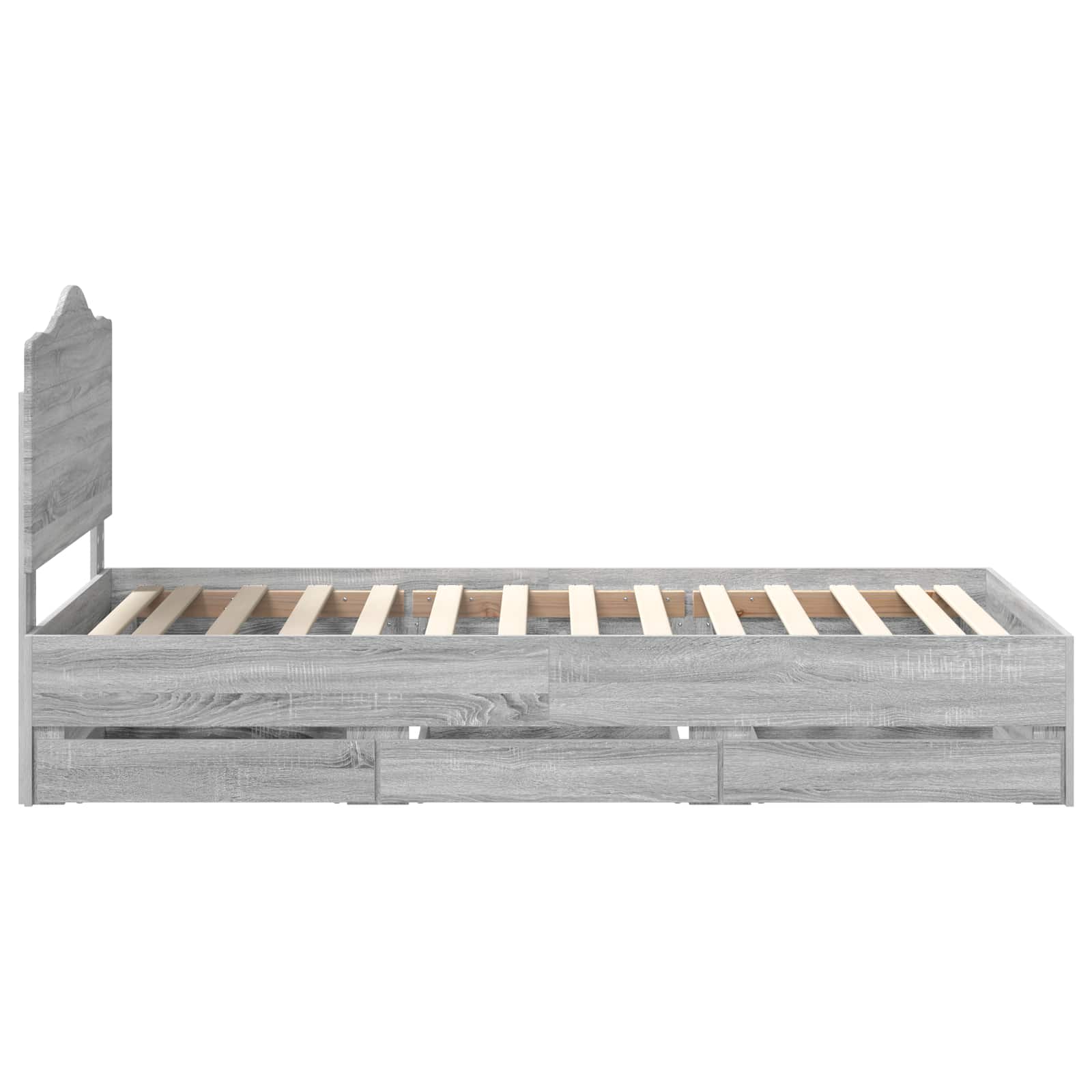 Σκελετός Κρεβατιού Γκρι Σονομά 90 x 190 cm Μηχανήματος Ξύλο