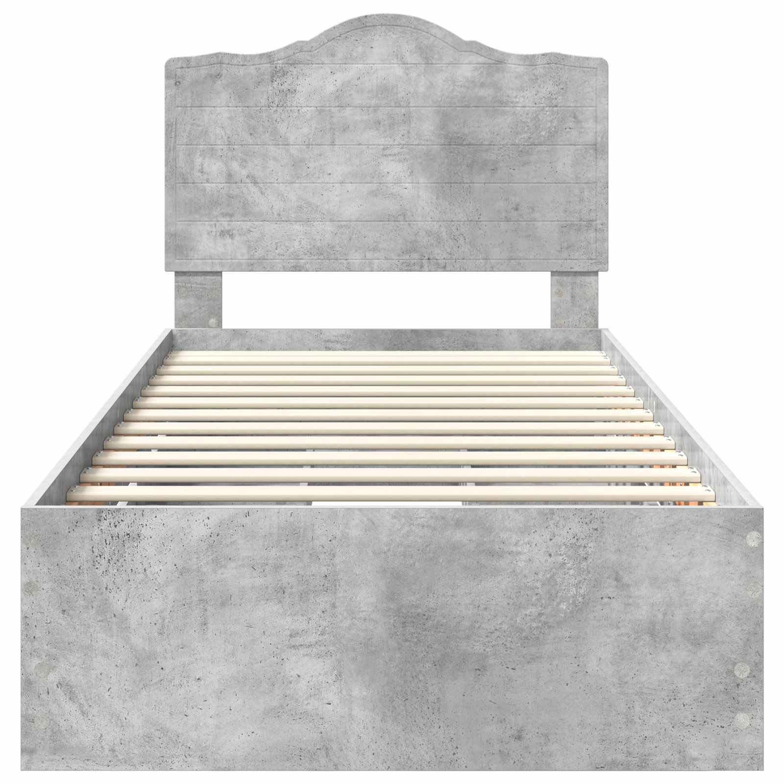 Σκελετός Κρεβατιού Σκυρόχρωμο Γκρι 75 x 190 cm Μηχανήματος Ξύλο