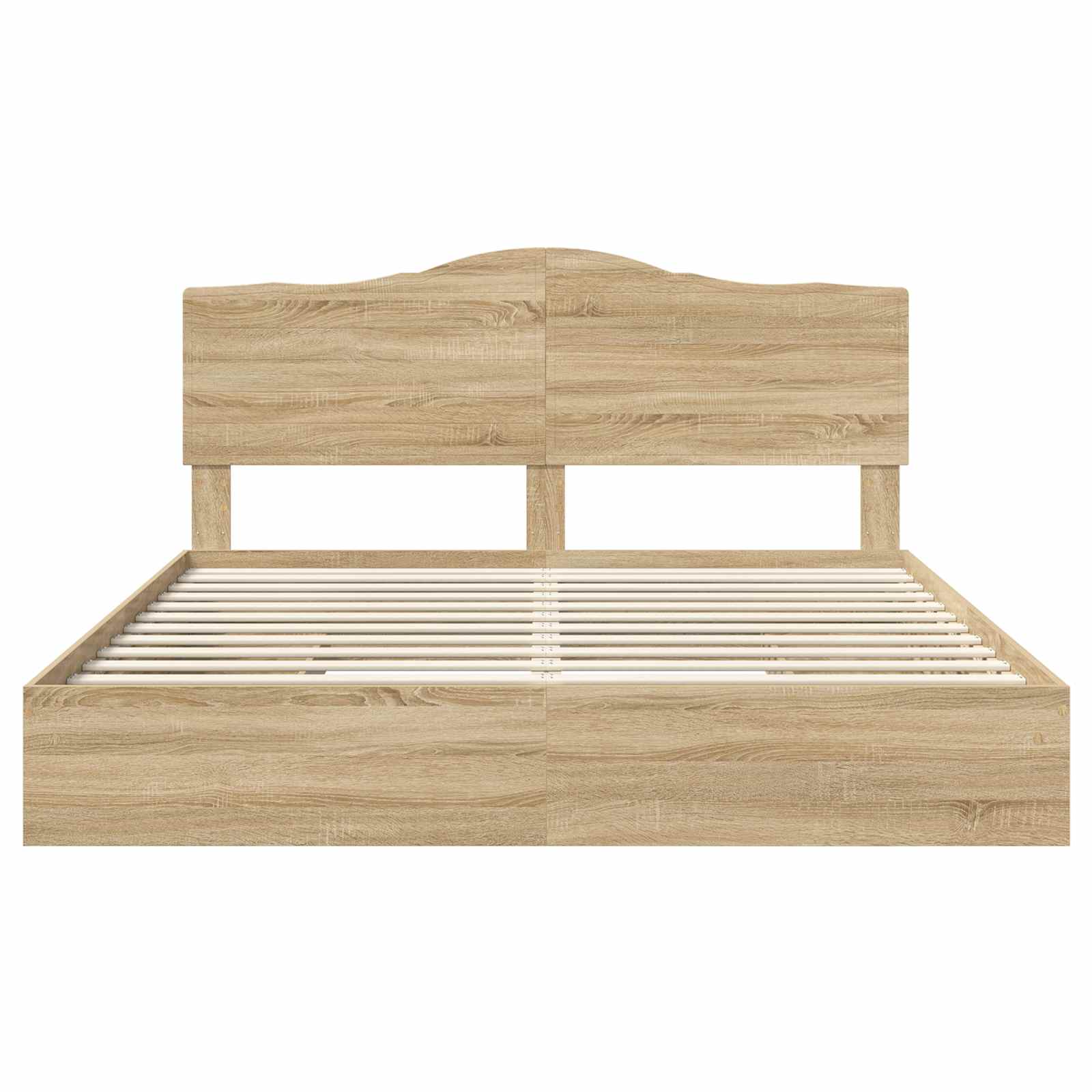 Κρεβάτι Αποθήκης Δρύς Sonoma 200 x 200 cm Επεξεργασμένο Ξύλο